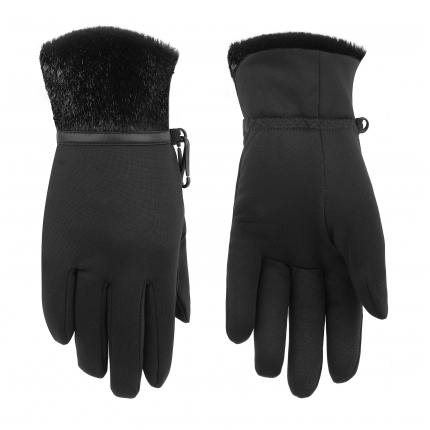 Confort et apres ski Poivre blanc Stretch fleece gloves